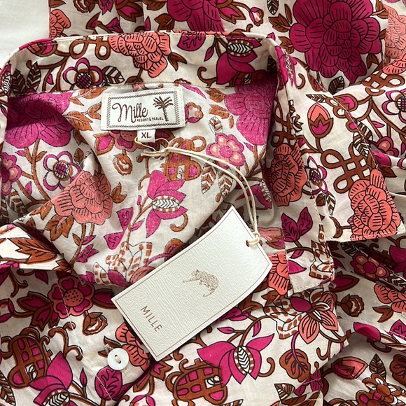 Mille Resort & Travel Laurel Floral Peasant Prairie Maxi Dress Size XL - Picture 4 of 8